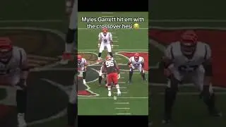 🏈🔥 NFL Cleveland Browns DE Myles Garrett hit the Bengals OL and Joe Burrow with the crossover hezi