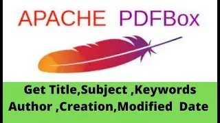 Apache PDF Box Tutorials -7) Get PDF Attributes | Get Author,Subject, Title, creation Date in PDF