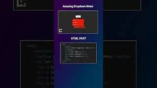 Dropdown menu bar using HTML & CSS | #shorts #menubar #hovereffect