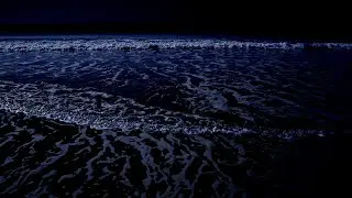 Fall Asleep With Surreal Waves Rolling Slowly Through The Night, Deep Sleeping With Ocean Sounds