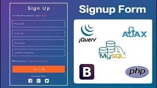 Ajax Signup Form Using | Bootstrap, jQuery, PHP and MySQL