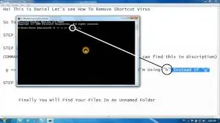 How to Delete or Remove shortcut Virus permanently from Usb flash drive using command prompt