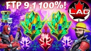 LagSpiker Huge FTP Crystal Opening! Double 7-Star Titans! Act 9.1 100% Rewards Opening! New Rank 3!