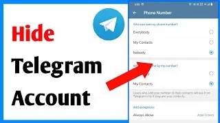 Telegram Account Hide Kaise Kare