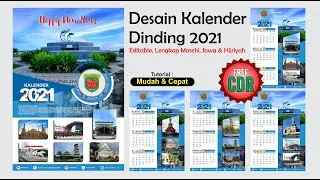 Desain Kalender Dinding 2021 dengan CorelDraw (Free CDR) - Calendar Design 2021