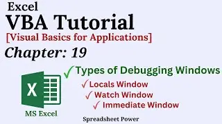 Types of Debugging Windows in VBA | Locals, Watch & Immediate Window