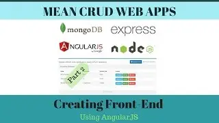 MEAN CRUD web app [02]: Creating Front-End using angularJS