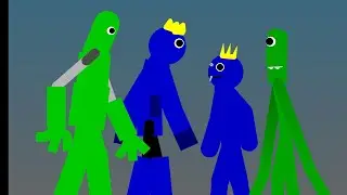 Robot Blue and Robot Green vs Blue and Green (Rainbow Friends)