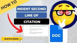 How to Indent Second Line of Citation Google Docs