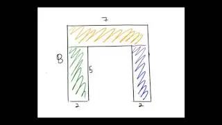 Finding the area of a piecewise rectangular region