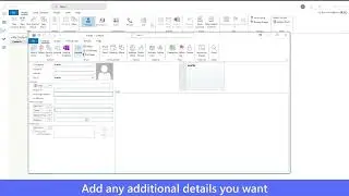 Adding a contact in classic Outlook from an email