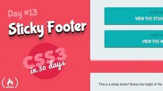 Sticky Footer: CSS Tutorial (Day 13 of CSS3 in 30 Days)