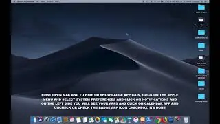 HOW TO TURN CALENDAR NOTIFICATION BADGE ON OR OFF IN MAC OS MOJAVE