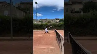 Satisfying backspin drop volley from Kevin Mercier #tennis