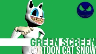 Cartoon Cat Snow (Horror Thrills) Green Screen | Trevor Henderson Fan Made