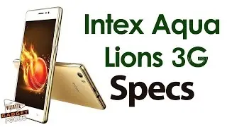 Intex Aqua Lions 3G Smartphone Launched Price and Specs