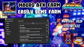 Roblox Anime Defenders Script/Hack: Macro Afk Farm, Easily Gems Farm | Nousigi Hub Showcase