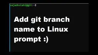 How to add git branch name to Linux bash prompt