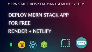 Deploying (Hosting) MERN Stack Project | Hospital management System WebApp | Render and Netlify