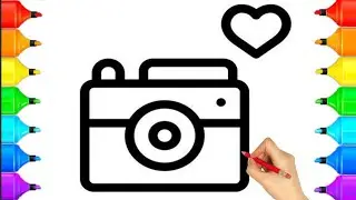 How to Draw Kid's Camera 📸| Camera Drawing Very Easy Step by Step || Kid's Camera Drawing📸...