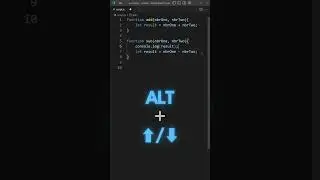 Shortcut Alt + Arrow Up/Down - Moving Lines in VS Code