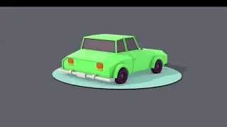 Cinema 4D my first low poly car