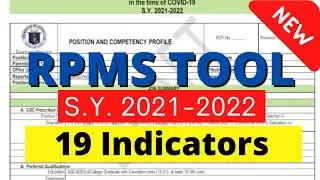 NEW RPMS TOOL SCHOOL YEAR 2021 2022/RPMS SY 2021-2022/RPMS INDICATORS/RPMS TOOL