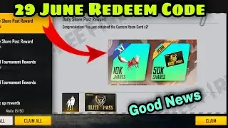 CLAIM FREE REWARDS|TODAY'S NEW REDEEM CODE FREE FIRE|29 JUNE FREE REWARDS REDEEM CODE FREE FIRE