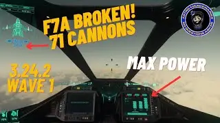 F7A Hornet MK2 Is Broken! 71 Cannon Shots and Max Power | 3.24.2 PTU | Star Citizen