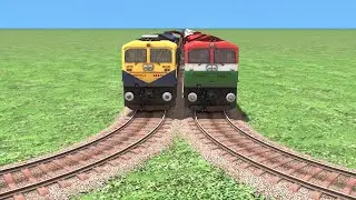 High Speed Trains vs 90° Tracks Turns – Indian Train Simulator Railworks 2024