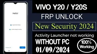 New! Vivo Y20 FRP Bypass Without Tool / Vivo Y20 Bypass FRP Android 11 New Security 2024 V2043