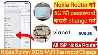 How To Change 5G WiFi Password ? Nokia Router Password Change Vianet Subisu All Net