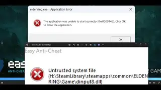 Fix Elden Ring Application Error 0xc0000142/Untrusted System File dinput8.dll Error On PC