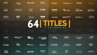 64 flat text title graphics animation package After Effects Template Videohive 34528921