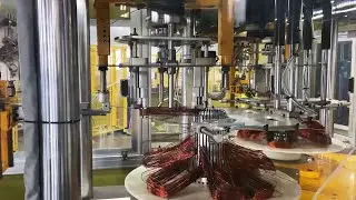 Induction motor stator winding machine-automatic coil winding and inserting process