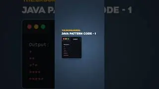 Java Pattern Code Series #java #javapattern #javashorts #brogrammers #javaprogramming