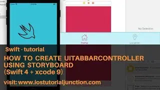 Create UITabBarController using storyboard in ios app development in xcode 9 and swift 4