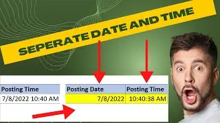 How to Separate Date and Time in Excel using Simple INT function