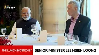 PM Narendra Modi at the lunch hosted by Senior Minister Lee Hsien Loong, Singapore