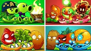 PvZ2 - 4 Teams "Plants x Vine x Defense" Battlez - Which Team Plants Will WIn ?