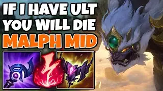 AP Malphite Mid is R is up, You Die.. And you can carry by doing this. | Off-Meta Climb | 13.11