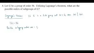 Using Lagrange's Theorem to Determine Possible Subgroup Orders