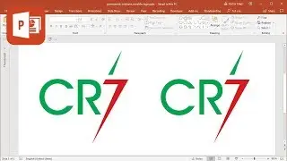 How to create Cristiano Ronaldo CR7 logo in Microsoft PowerPoint (Tutorial)