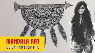 Mandala Painting | Drawing Dream catcher | Speed Drawing | For Beginners | 02