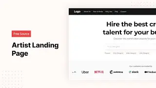 Artist Landing Page - Tailwind CSS