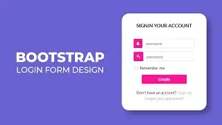 Login Form design using HTML CSS and Bootstrap