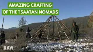 Making camp in the wild icy taiga among the Tsaatan | MONGOLIA