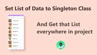 How to Set List of Data to Singleton Class and Get it Everywhere Throughout the Project