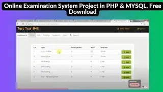 Online Examination System Project in  PHP & MYSQL, Free Download