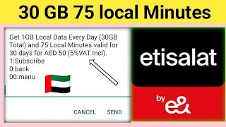 What is 30GB data and 75 local minutes | Etisalat Etisalat 30 GB 75 minutes package